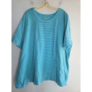 Catherine's Suprema Collection Bundle of 6 Blue, Pink, Yellow Cotton Blouses 2X